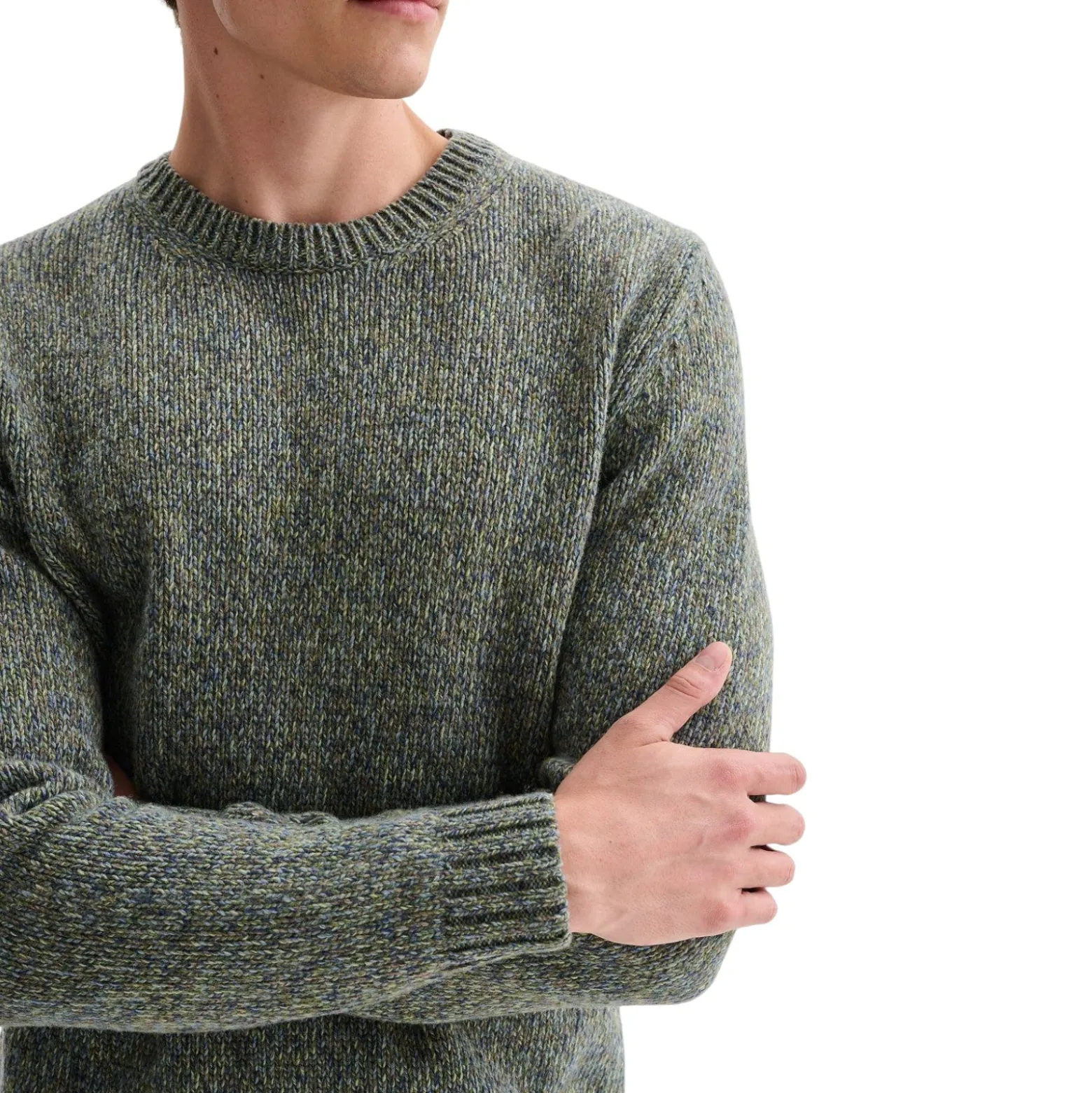 Maglia uomo girocollo moulinè
