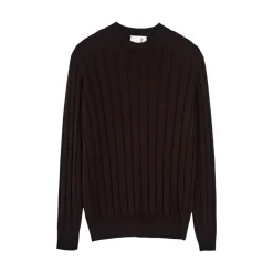 Maglia uomo mock neck con coste operate