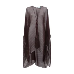 Maxi poncho donna plissé
