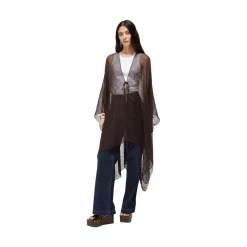 Maxi poncho donna plissé
