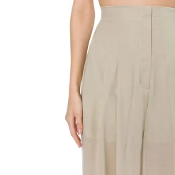 Pantalone donna ampio in voile di lana