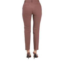 Pantalone donna elegante marrone