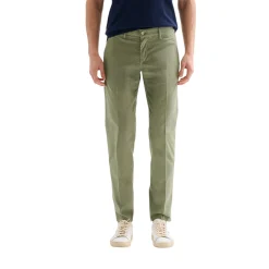 Pantaloni Chinos Uomo Slim-fit Goffrato QB24