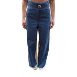 Pantaloni donna con denim