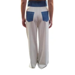 Pantaloni donna con denim