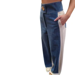 Pantaloni donna con denim