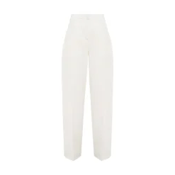 Pantaloni donna dritti in cotone stretch