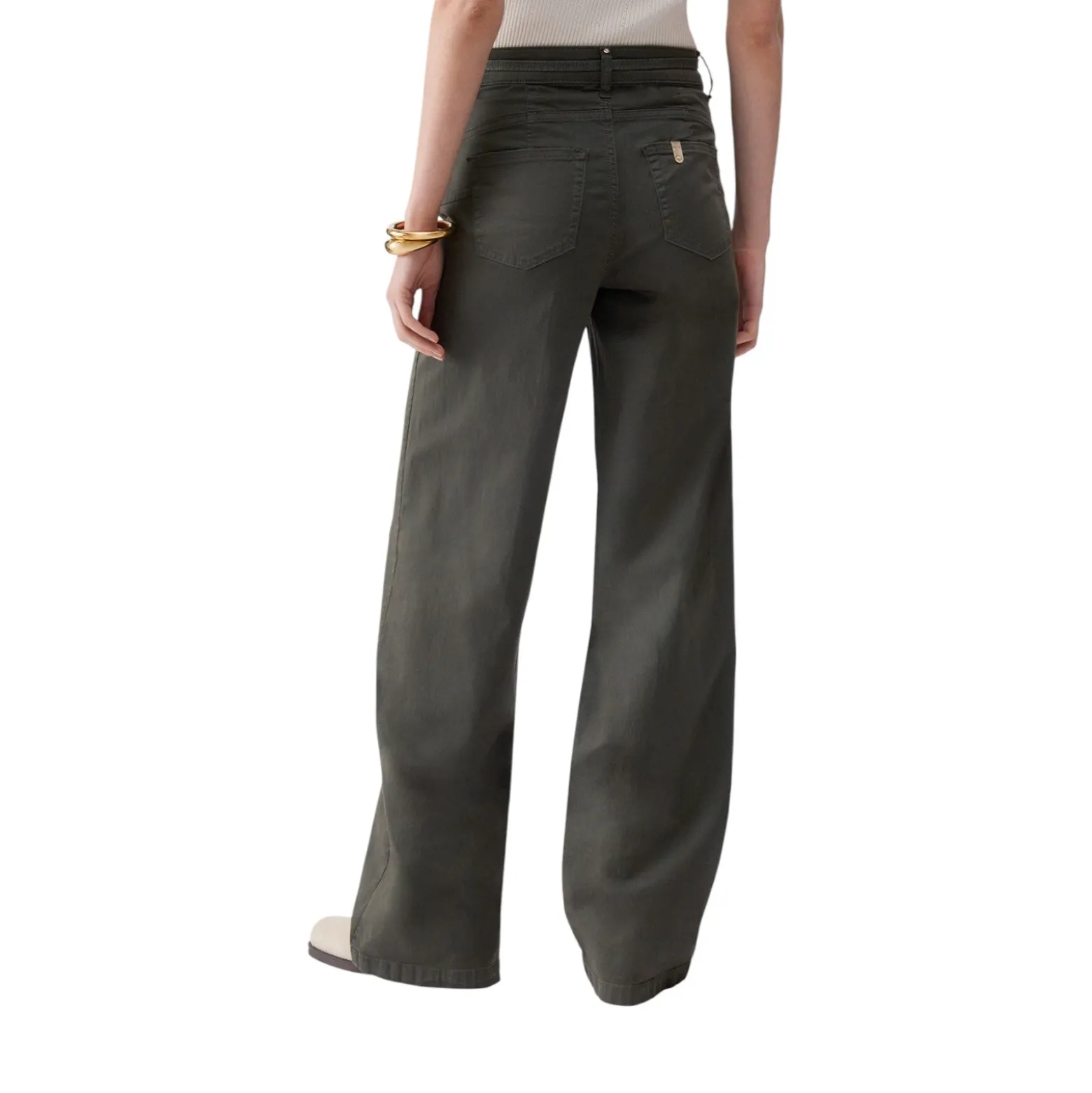 Pantaloni donna flare con cintura