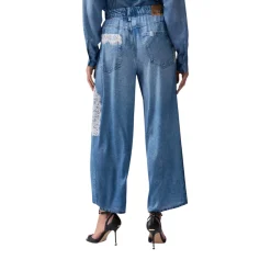 Pantaloni donna flare con stampa digitale