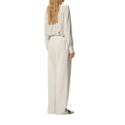 Pantaloni donna fluidi con piega stirata