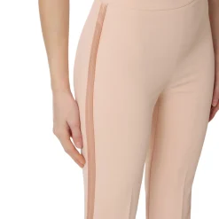 Pantaloni donna in crêpe leggero e raso