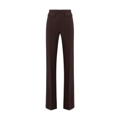 Pantaloni donna in crêpe leggero e raso