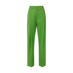 Pantaloni donna in fresco lana con placca gioiello