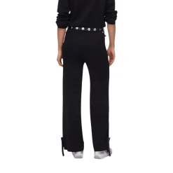 Pantaloni donna in maglia con perline