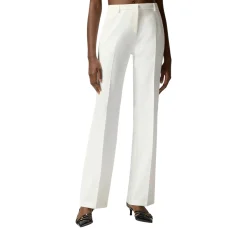 Pantaloni donna in tela con piega stirata