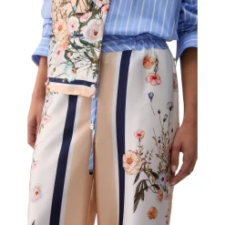 Pantaloni donna in twill stampato