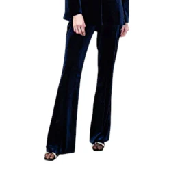 Pantaloni donna in velluto a zampa