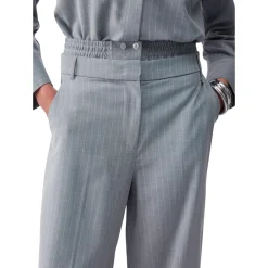 Pantaloni donna palazzo gessati