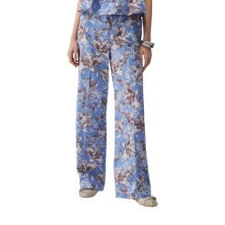 Pantaloni donna palazzo in popeline