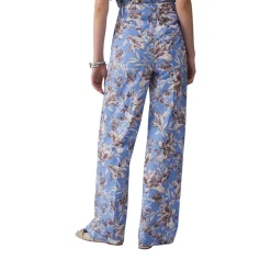 Pantaloni donna palazzo in popeline