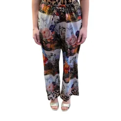 Pantaloni donna stampa floreale