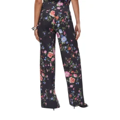 Pantaloni donna straight a fiori