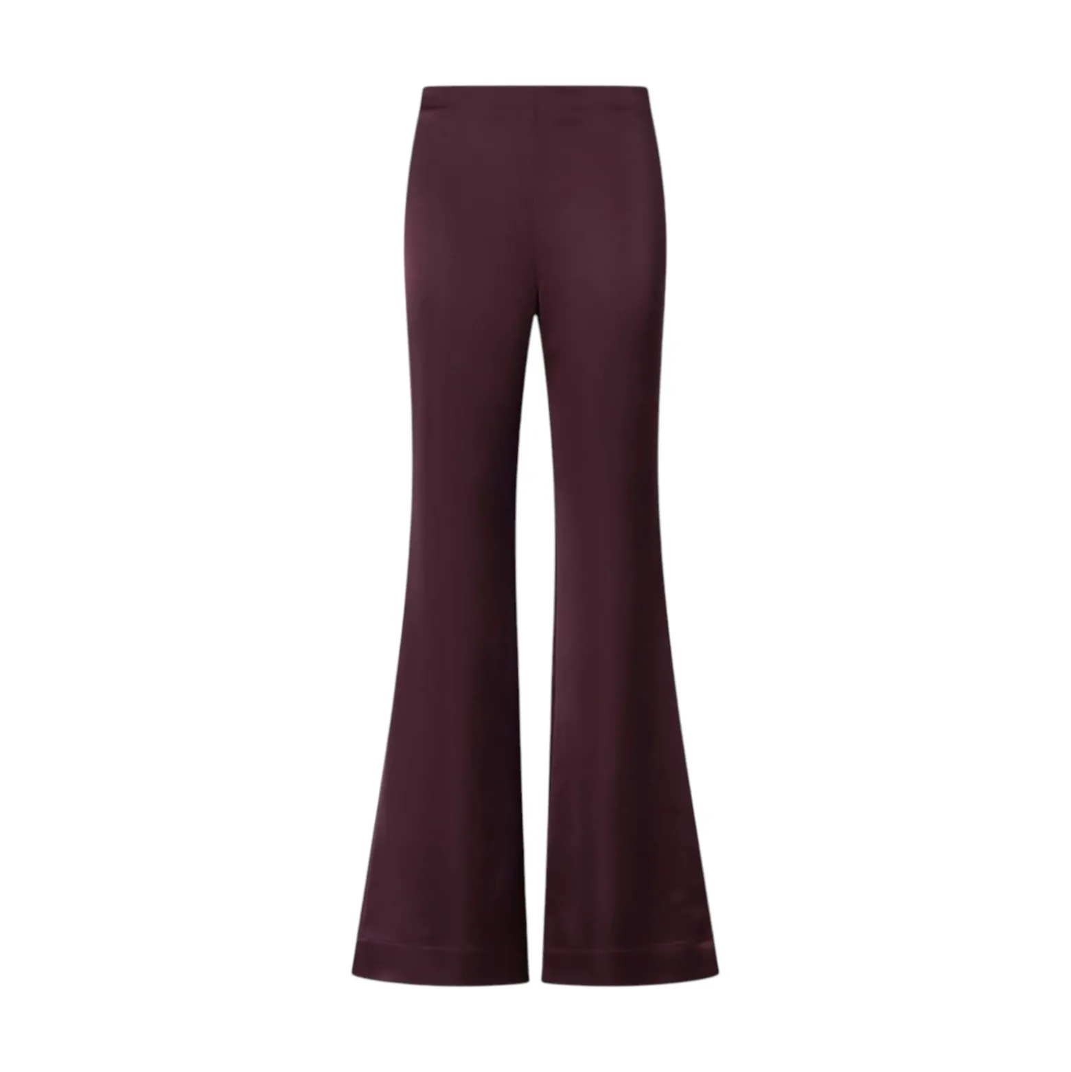 Pantaloni donna svasati in satin