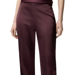 Pantaloni donna svasati in satin