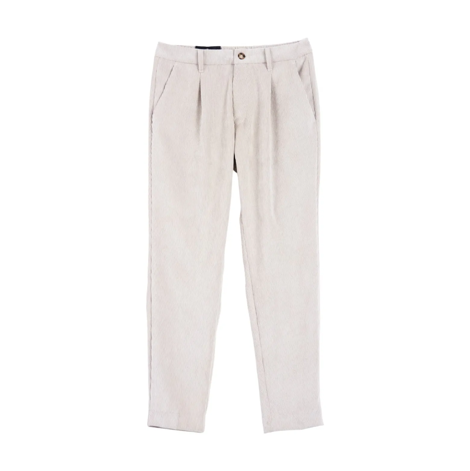 Pantaloni uomo regular-fit in velluto fluido a coste