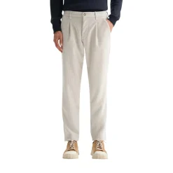 Pantaloni uomo regular-fit in velluto fluido a coste