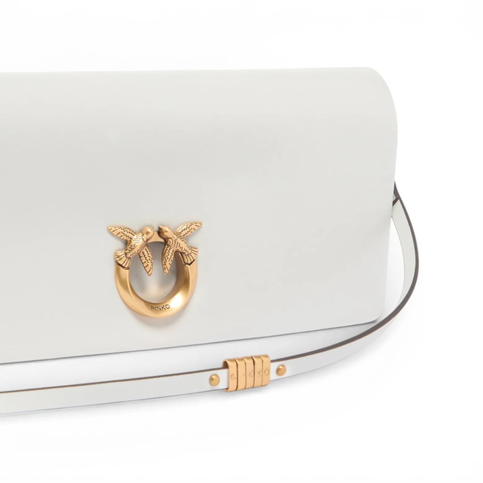 Pochette a tracolla media Love Bag Click Soft Horizontal in pelle