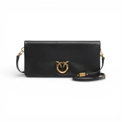 Pochette a tracolla media Love Bag Click Soft Horizontal in pelle