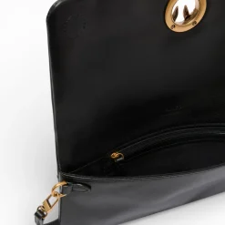 Pochette a tracolla media Love Bag Click Soft Horizontal in pelle