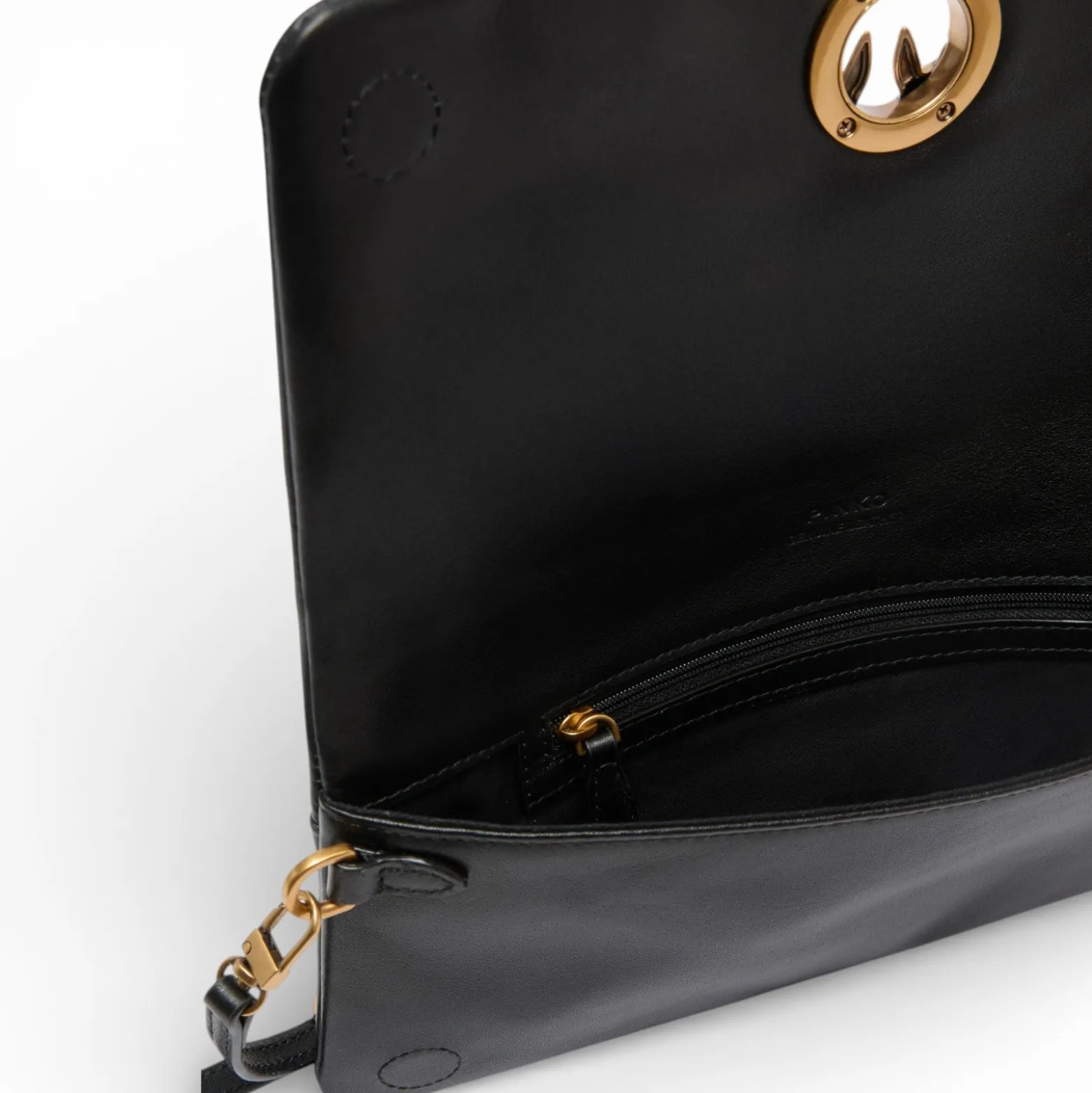 Pochette a tracolla media Love Bag Click Soft Horizontal in pelle