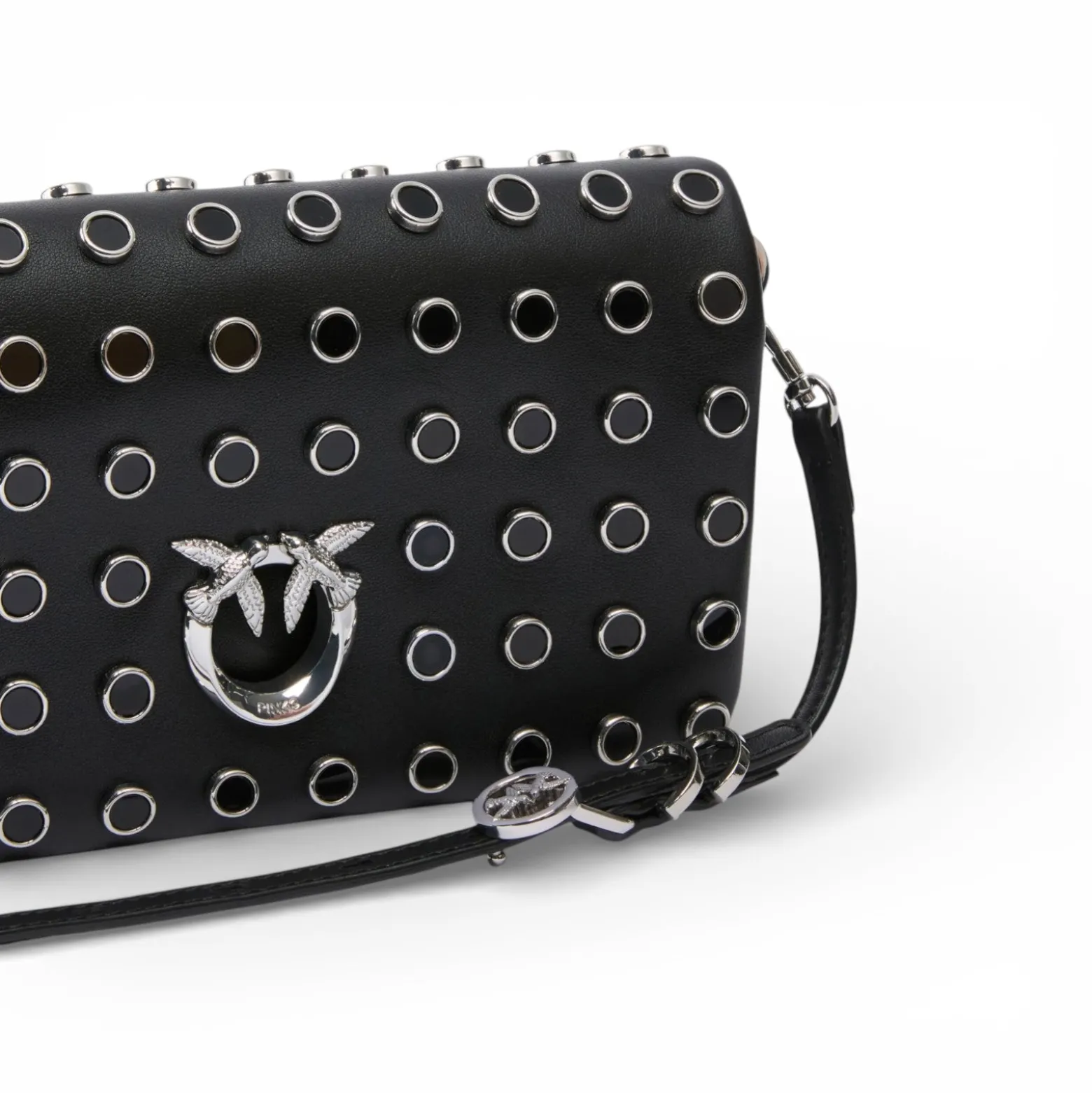 Pochette a tracolla piccola Love Bag Click Soft Horizontal Mini in pel