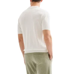 Polo Uomo in Maglia Basic Cotone Crepe Bianca QB24