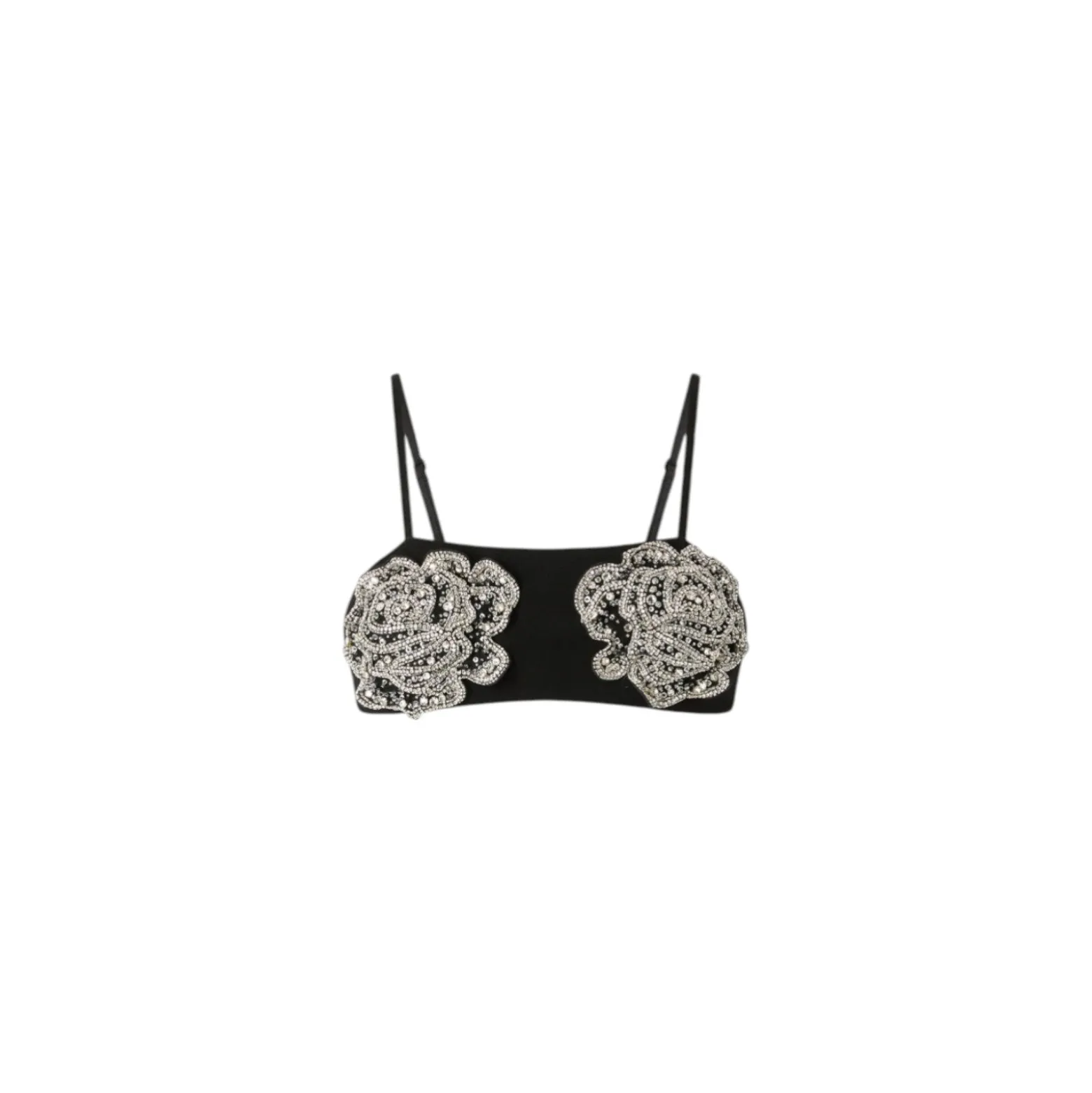 Reggiseno donna con rose gioiello ricamate