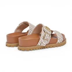 Sandali donna con monogram all over