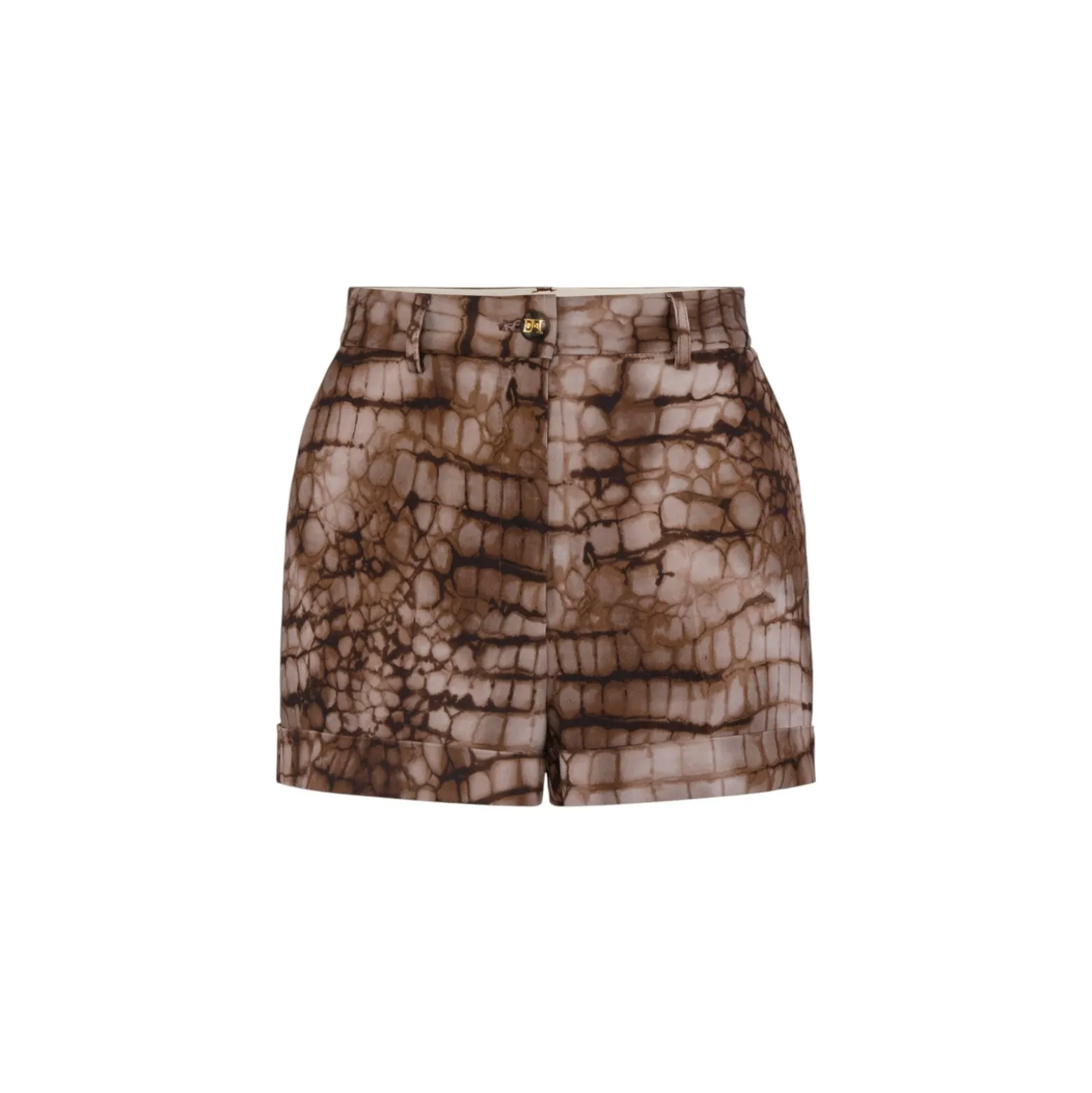 Shorts donna in jersey leggero con stampa alligatore