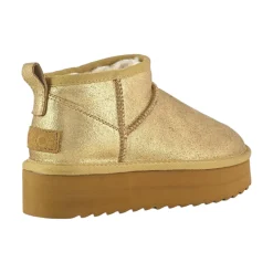 Stivale donna platform pelle scamosciata metal
