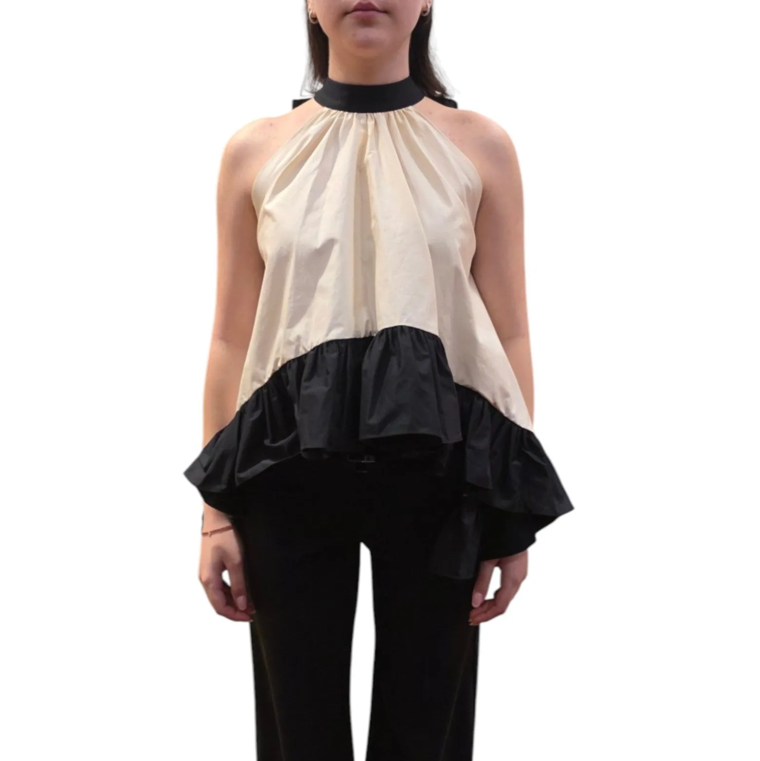 Top donna asimmetrico con nodo