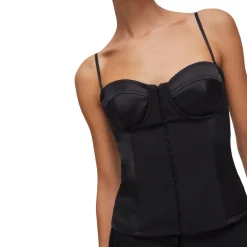 Top donna bustier in raso