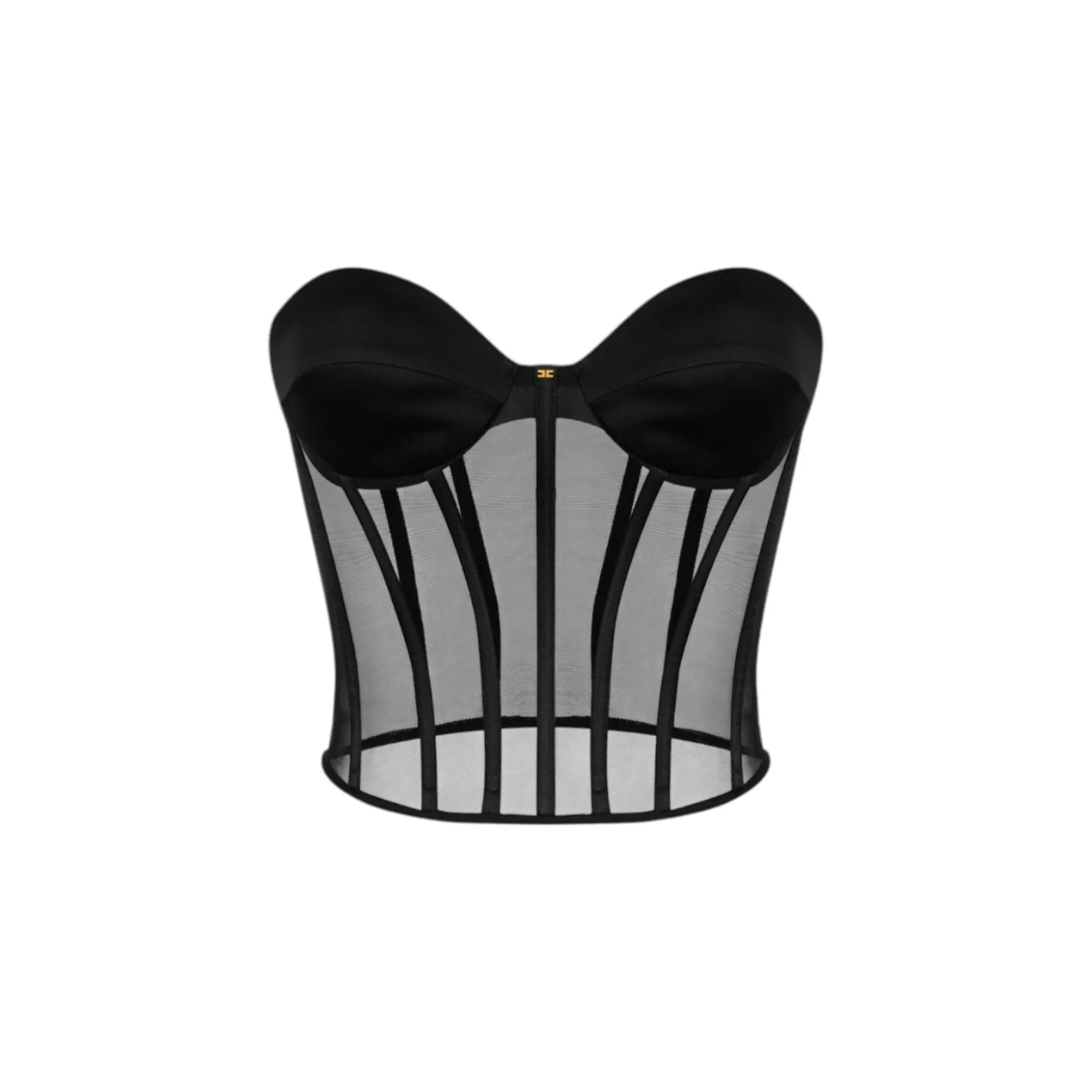 Top donna bustier in tulle e satin