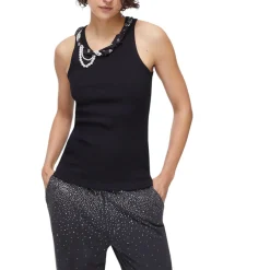 Top donna con dettagli gioiello