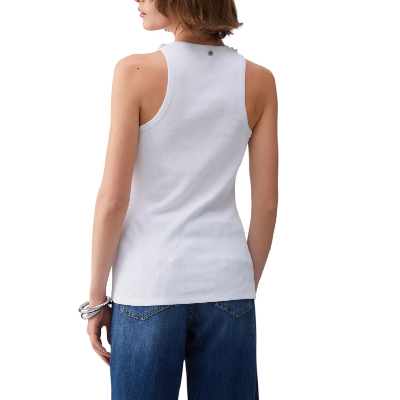 Top donna con dettagli gioiello