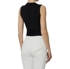 Top donna in jersey con dettaglio gioiello