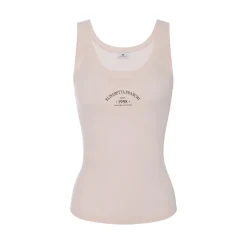 Top donna in maglia con logo