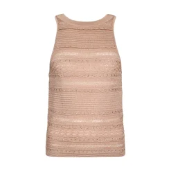 Top donna in maglia traforata