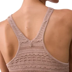 Top donna in maglia traforata