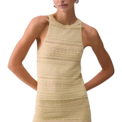 Top donna in maglia traforata